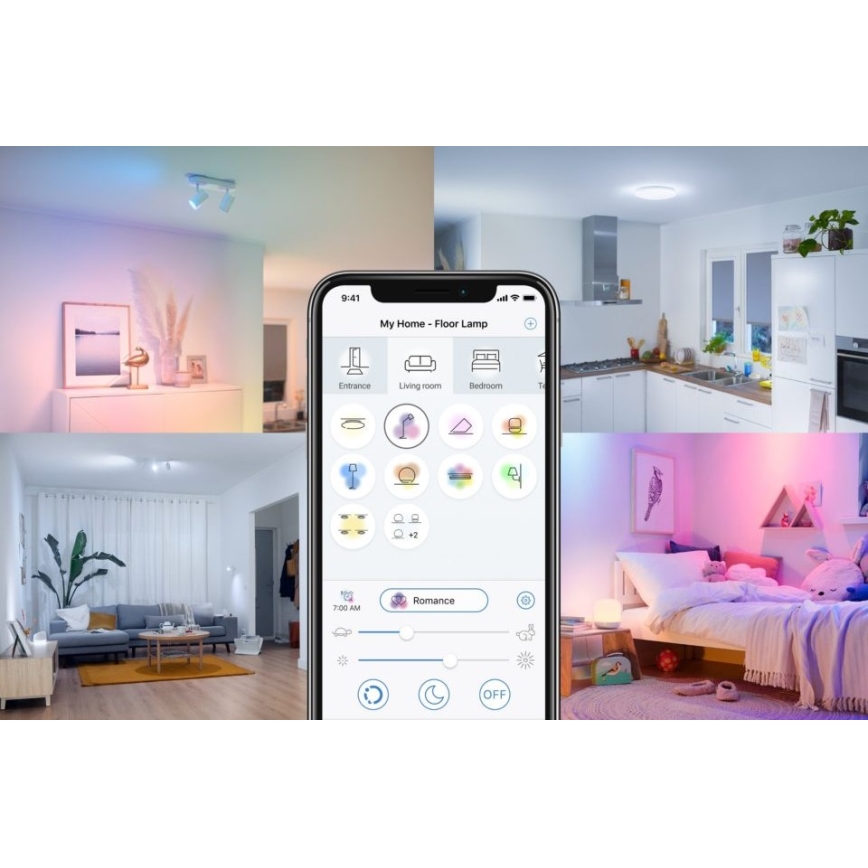 Bec LED dimabil FILAMENT A60 E27/6,7W/230V 2700-6500K CRI 90 Wi-Fi WiZ