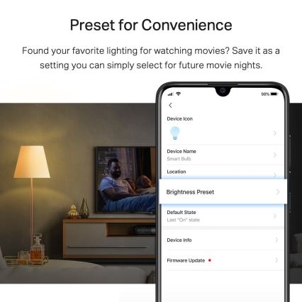 Bec LED dimabil A60 E27/8,7W/230V 2700K Wi‑Fi - TP-Link