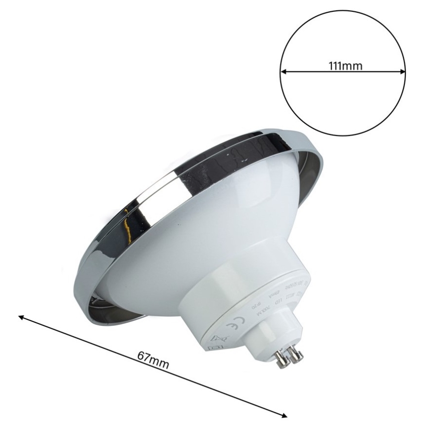 Bec LED dimabil AR111 GU10/12W/230V 3000K