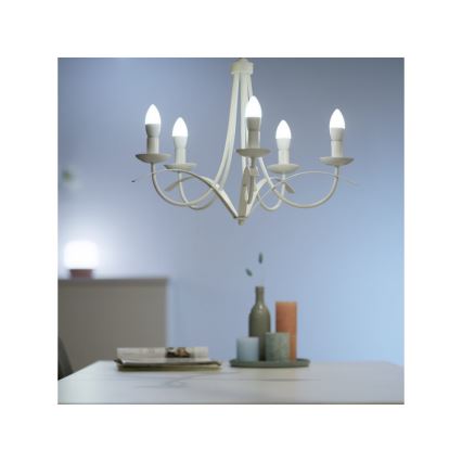 Bec LED dimabil C37 E14/4,9W/230V 2700K CRI 90 Wi-Fi WiZ