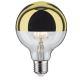 Bec LED dimabil cu cap sferic oglindit GLOBE G95 E27/6,5W/230V 2700K auriu Paulmann 28675