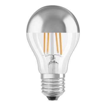 Bec LED dimabil cu cap sferic oglindit VINTAGE E27/7,5W/230V 2700K Osram