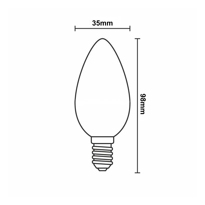 Bec LED dimabil FILAMENT C35 E14/6W/230V 3000K