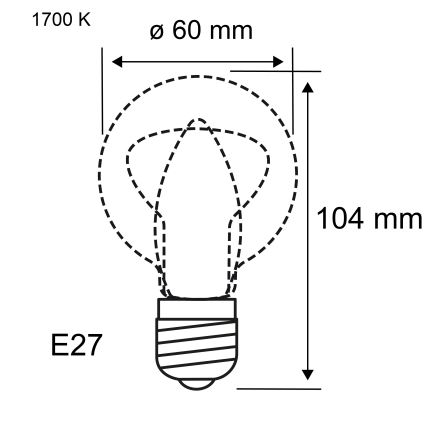 Bec LED dimabil FILAMENT E27/6W/230V 1700K - Paulmann 28522