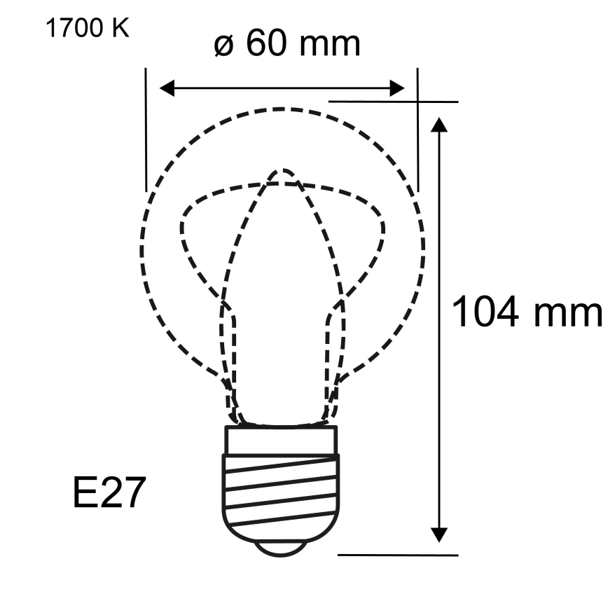 Bec LED dimabil FILAMENT E27/6W/230V 1700K - Paulmann 28522