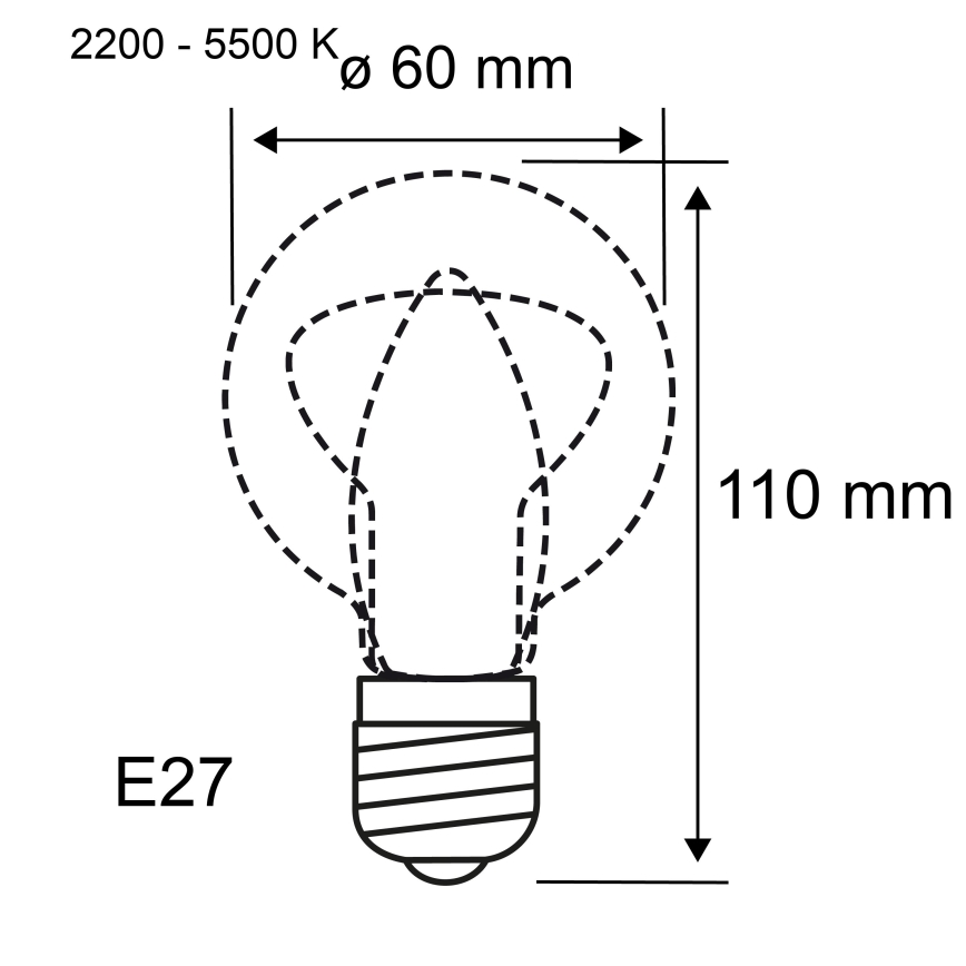 Bec LED dimabil FILAMENT E27/7,5W/230V 2200-5500K - Paulmann 29155