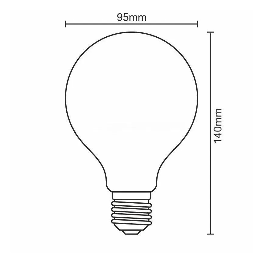 Bec LED dimabil FILAMENT G95 E27/11W/230V 3000K