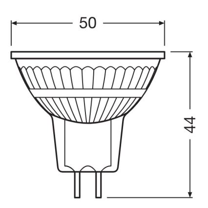 Bec LED dimabil GU5,3/3,4W/12V 2700K CRI 90 - Osram
