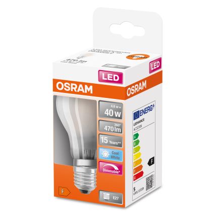 Bec LED dimabil Osram SUPERSTAR CLASSIC A60, E27, 4,8 W, 230 V, 4000 K
