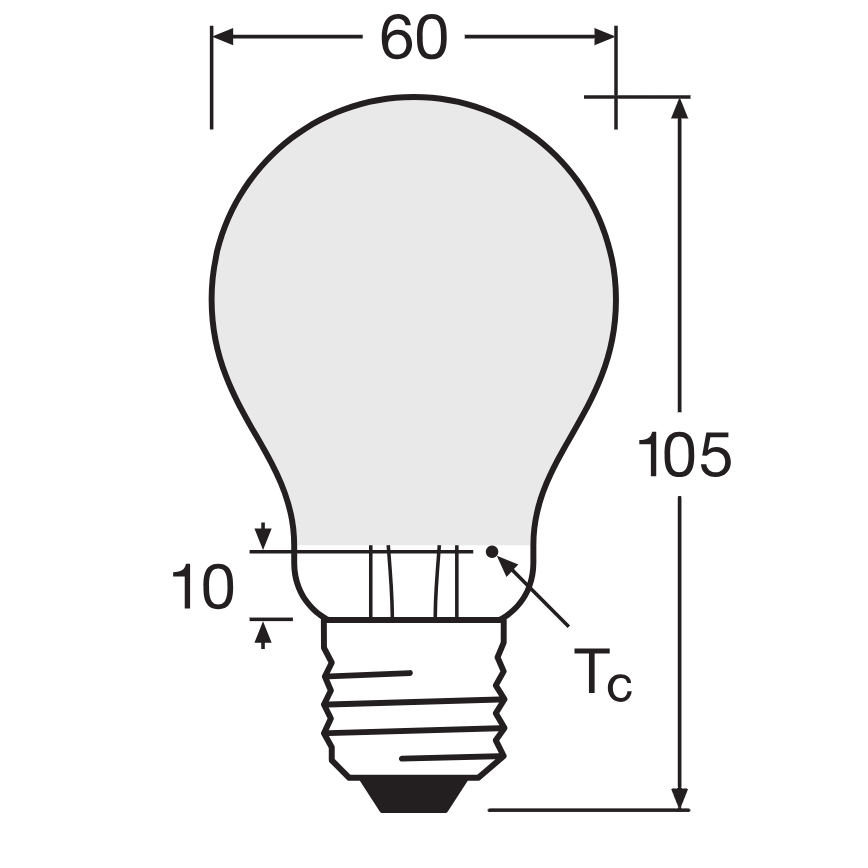 Bec LED dimabil Osram SUPERSTAR CLASSIC A60, E27, 4,8 W, 230 V, 4000 K