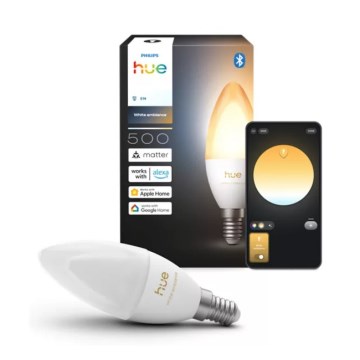 Bec LED dimabil Philips Hue White Ambiance B39 E14/3,7W/230V 1000-20000K