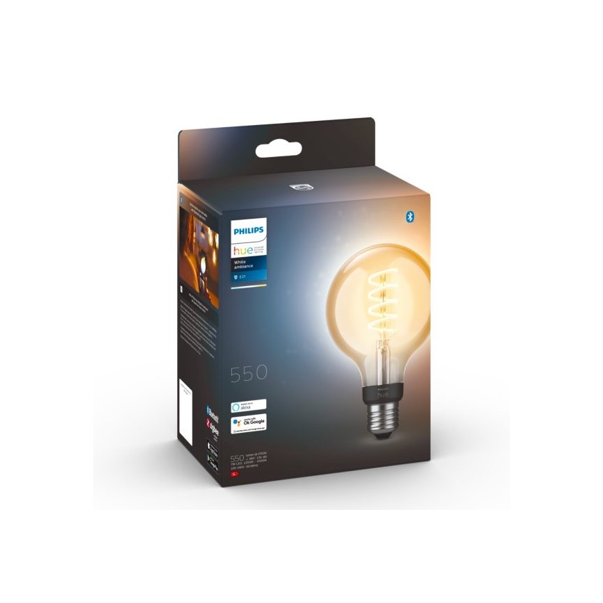 Bec LED dimabil Philips Hue WHITE AMBIANCE G93 E27/7W/230V 2200-4500K