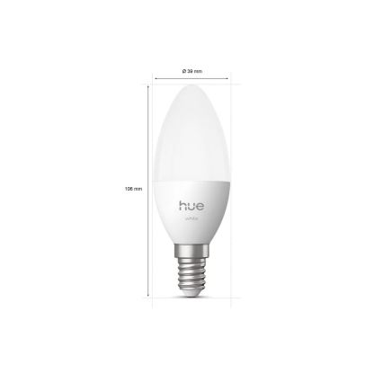 Bec LED dimabil Philips Hue White B39 E14/3,9W/230V 2700K