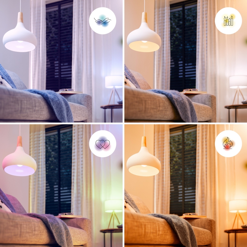 Bec LED RGB dimabil Philips SMART P45 E14/4,9W/230V 2200-6500K CRI 90