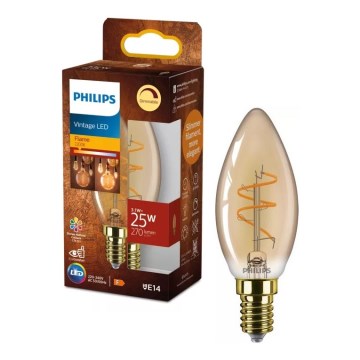 Bec LED dimabil Philips Vintage B35 E14/3,1W/230V 2200K CRI 90