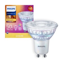 Bec LED dimabil Philips Warm Glow GU10/3,8W/230V 2200-2700K CRI 90