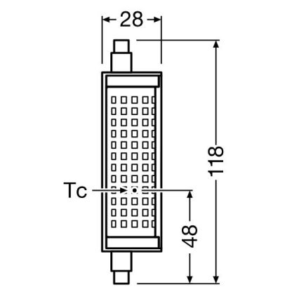 Bec LED dimabil R7s/18,2W/230V 2700K 118 mm - Osram