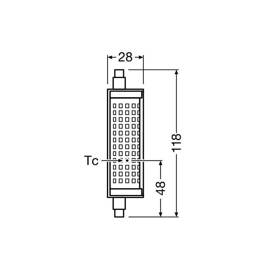 Bec LED dimabil R7s/18,2W/230V 2700K 118 mm - Osram
