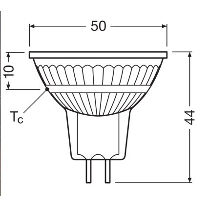 Bec LED reflector dimabil MR16 GU5,3/3,4W/12V 4000K 36° CRI 90 - Ledvance