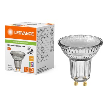 Bec LED dimabil reflector PAR16 GU10/7W/230V 2700K 120° CRI 90 - Ledvance