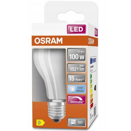 Bec LED dimabil RETROFIT A60 E27/11W/230V 4000K Osram