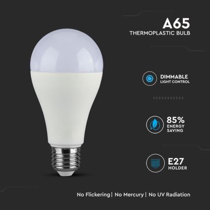 Bec LED dimabil SAMSUNG CHIP A65 E27/17W/230V 6400K