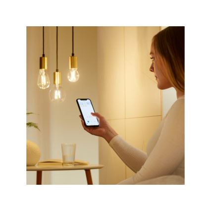 Bec LED dimabil FILAMENT ST64 E27/6,7W/230V 2700-6500K CRI 90 Wi-Fi WiZ