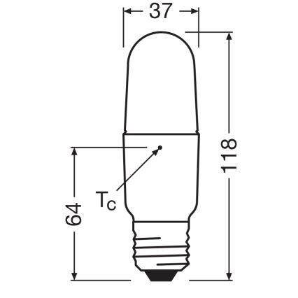 Bec LED dimabil STICK E27/8,5W/230V 4000K - Osram