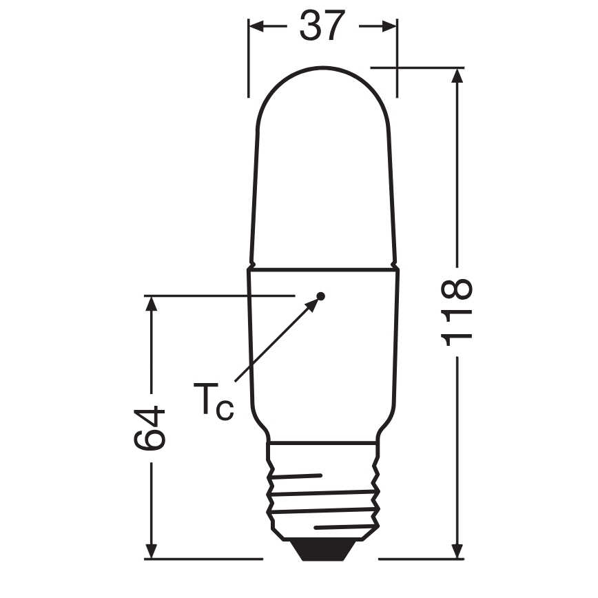 Bec LED dimabil STICK E27/8,5W/230V 4000K - Osram