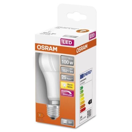 Bec LED dimabil SUPERSTAR E27/14W/230V 2700K Osram