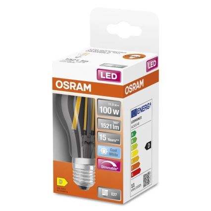 Bec LED dimabil SUPERSTAR VINTAGE E27/11W/230V 4000K - Osram