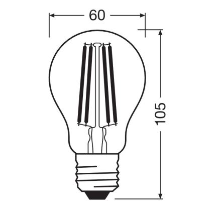 Bec LED dimabil SUPERSTAR VINTAGE E27/11W/230V 4000K - Osram