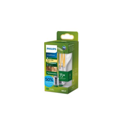 Bec LED dimabil ULTRAEFFICIENT VINTAGE Philips A60 E27/5,2W/230V 2700K