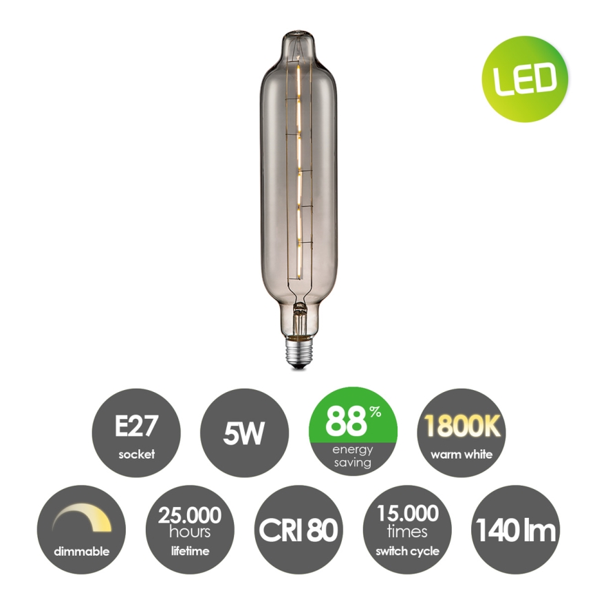 Bec LED dimabil VINTAGE EDISON E27/5W/230V 1800K