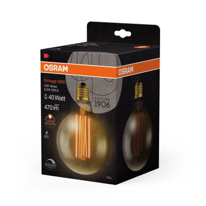 Bec LED dimabil VINTAGE FILAMENT E27/5,8W/230V 2200K - Osram