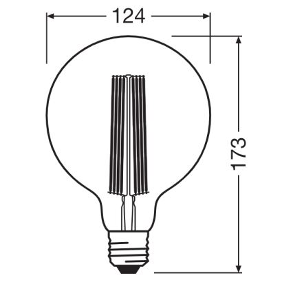 Bec LED dimabil VINTAGE FILAMENT E27/5,8W/230V 2200K - Osram