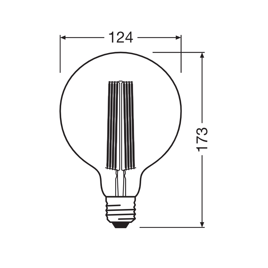 Bec LED dimabil VINTAGE FILAMENT E27/5,8W/230V 2200K - Osram