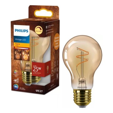 Bec LED dimabil VINTAGE Philips A60 E27/3,1W/230V 1800K