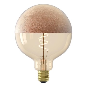 Bec LED dimerizabil FILAMENT G125 cu cupolă, soclu E27, 4W/230V, 1800K, finisaj cupru, CRI 90