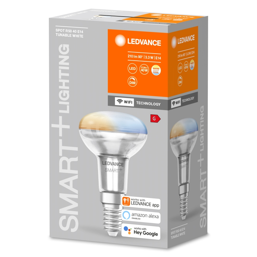 Bec LED reflector dimabil SMART+ R50 E14/3,3W/230V 2700-6500K Wi-Fi - Ledvance
