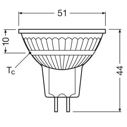 Bec LED reflector reglabil MR16 GU5,3/5,3W/12V 3000K 36° CRI 97 - Ledvance