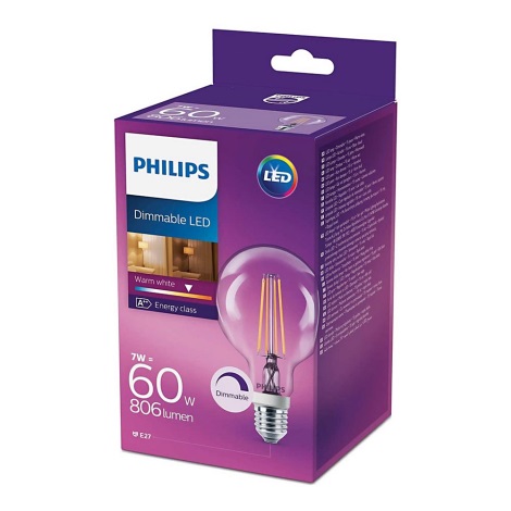 Bec LED dimmabil Philips E27/7W/230V 2700K