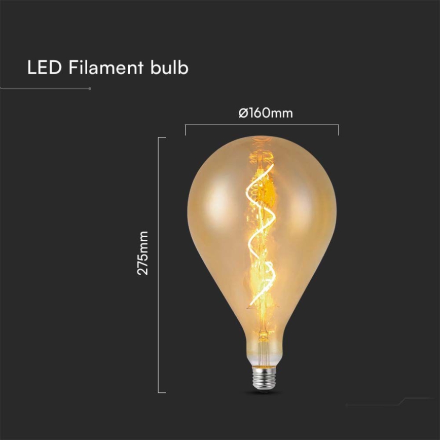 Bec LED FILAMENT A160 E27/4W/230V 2700K