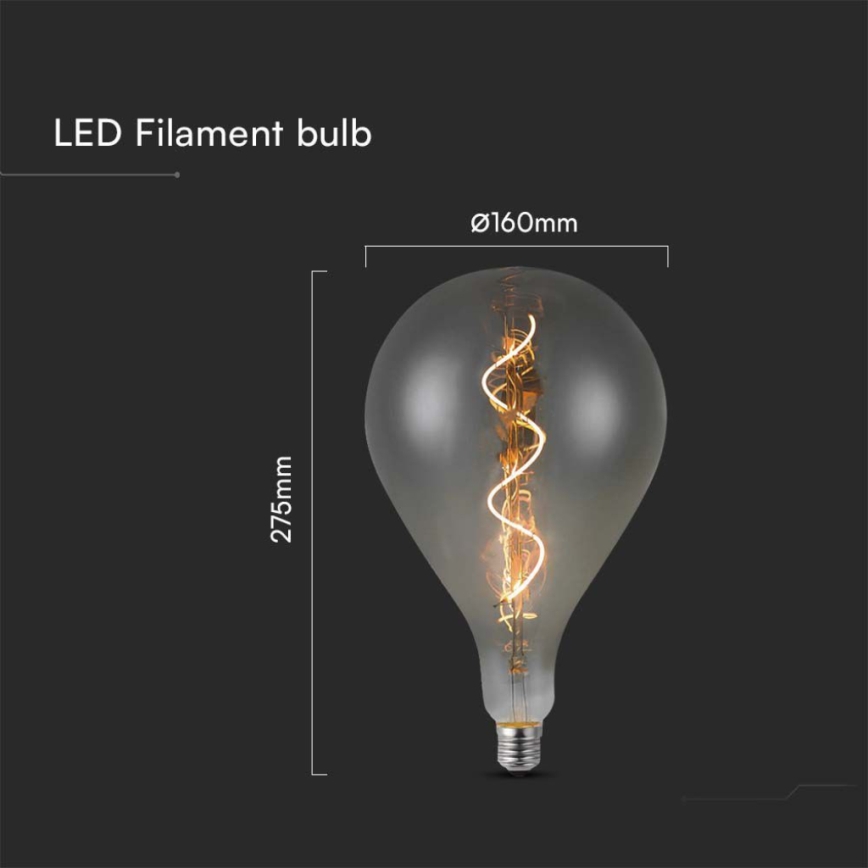 Bec LED FILAMENT A160 E27/4W/230V 2700K