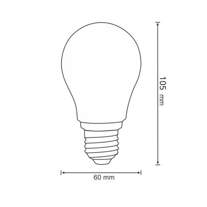Bec LED FILAMENT A60 E27/7W/230V 3000K