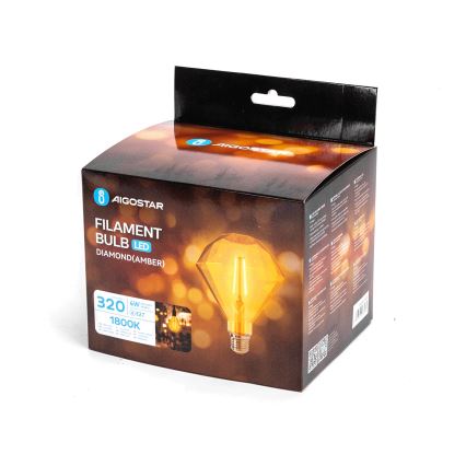 Bec LED FILAMENT Aigostar E27/4W/230V 1800K diamant
