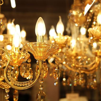 Bec LED FILAMENT AMBER E14/4W/230V 2200K