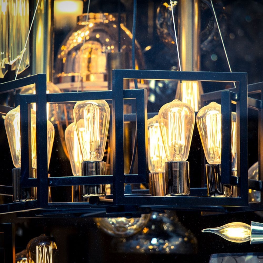 Bec LED FILAMENT AMBER ST64 E27/8W/230V 2200K