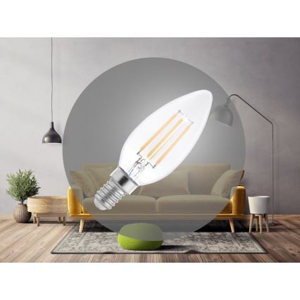 Bec LED FILAMENT C37 E14/6W/230V 4000K