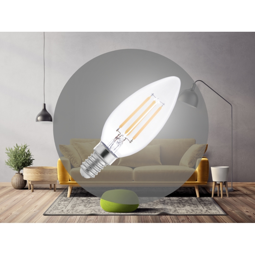 Bec LED FILAMENT C37 E14/6W/230V 4000K